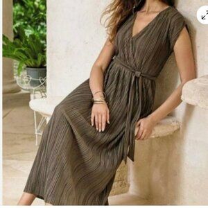 Soft Surroundings Perfect Plisse Pleated dress size Small petite
